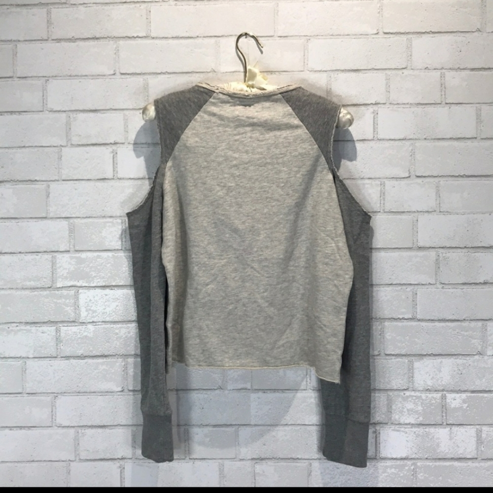 Rag & Bone sassy raw hem cold shoulder top - Picture 4 of 5
